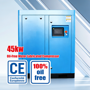 Compresseur d'air sans huile de 45 kW 60 CV avec lubrification et refroidissement à l'eau, adapté à un usage médical - Product Image 3