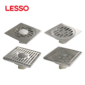 Sifone doccia lineare quadrato lungo in acciaio inossidabile e ottone LESSO per bagno e <span class=keywords><strong>lavatrice</strong></span> cucina - Product Image 3