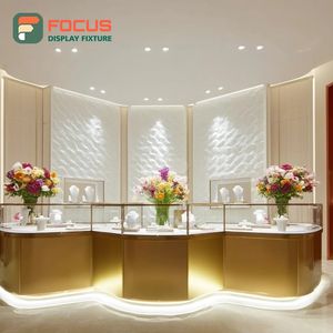 High Visibility Jewelry Retail Display System Polished Surface Jewelry Shop Display Counter - Product Image 3