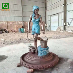 Hotel <strong>Life</strong> <strong>Size</strong> Metal Bronze Casting Beautiful Lady Figure <strong>Statue</strong> - Product Image 5