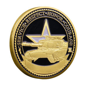 Moneda Conmemorativa de Aleación de Zinc Bicolor Negro y Dorado, Tema Servicio, Coraje y <span class=keywords><strong>Honor</strong></span>, para Regalo Cultural Creativo con Diseño - Product Image 2