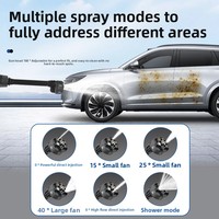 Nettoyeur de voiture portable sans fil à batterie lithium haute pression avec moteur DC et pistolet à eau haute puissance pour le nettoyage des sols et l'arrosage