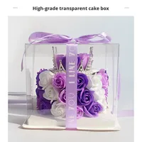 Bouquet de roses en savon élégant, emballage cadeau pour Noël, la Saint-Valentin, la remise des diplômes, le Nouvel An, Pâques, la fête des mères, Halloween
