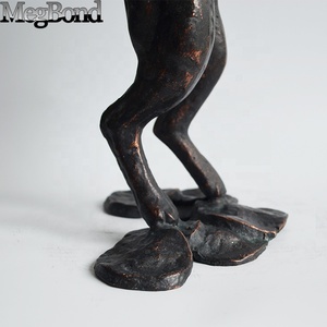 Estatuilla de conejo saltador de aluminio fundido, decoración de jardín al aire libre, mejora de la estética, artesanías de Metal, <span class=keywords><strong>liebre</strong></span> de pie para jardín - Product Image 6