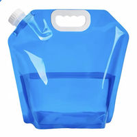 Pochette personnalisée grande capacité sac à eau 5L 10L 15L 20L pochette extérieure portable avec bec verseur de liquide sac à eau potable pliable en plastique