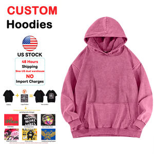 Felpa con Cappuccio Oversize Personalizzata con Logo, Alta Qualità, Effetto Invecchiato, Pesante, con Stampa in Rilievo per <span class=keywords><strong>Donna</strong></span> - Product Image 1