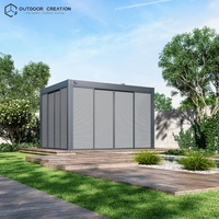Moderne, ecovriendelijke, waterdichte bioklimatische pergola van aluminium voor buiten, 3x3m, 3x4m, 3x5m, 4x4m, 5x3m, 6x4m, 1 set