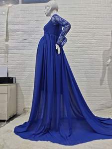 Intiflower 1113 Sexy mujeres embarazadas vestidos de encaje de manga larga maternidad sesión de <span class=keywords><strong>fotos</strong></span> vestidos nuevo elegante vestido de maternidad <span class=keywords><strong>ropa</strong></span> - Product Image 4