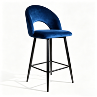 Chaise de bar personnalisée en velours, design moderne du milieu du siècle, pour appartement, bar à domicile, tabouret haut, restaurants, chaise de salle à manger de haute qualité