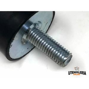 Soporte antivibración de goma cilíndrico con 2 tornillos macho M6 - Product Image 3