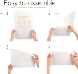 Scatola Pieghevole Personalizzata in Carta Artistica per Ciambelle, Torte, Dessert, Pane e Panini da Asporto - Product Image 2