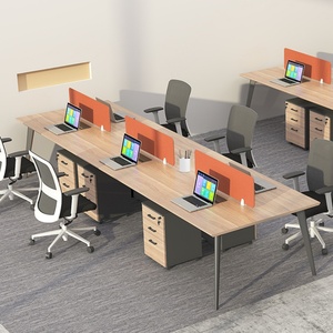 Poste de travail modulaire ouvert moderne pour bureau, bureau en îlot pour le personnel, table de bureau à accès facile pour atelier - Product Image 1