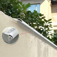 Nouvelle Arrivée Profilé en Aluminium pour Gouttières Anti-éclaboussures Imperméables pour Murs Extérieurs de Maison