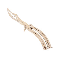 Modèle assemblé en bois lame de griffe pliante couteau militaire en bois couteau de Puzzle éducatif personnalisable