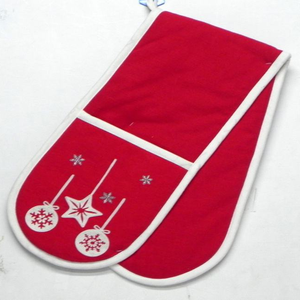 Guante de cocina doble de calidad profesional, moderno, resistente al calor, seguro y cómodo para hornear en casa. - Product Image 6