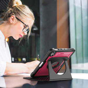 Housse de tablette en cuir PU ajuster étui de béquille pour iPad Mini 6/Mini 7 Business pare-chocs intégré dans un porte-crayon - Product Image 5