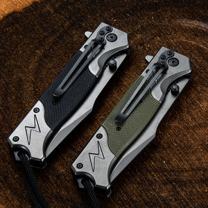 Bochen mejor <span class=keywords><strong>precio</strong></span> comprar cuchillo plegable bolsillo recubierto de titanio al aire libre caza supervivencia Camping G10 cuchillos autodefensa rescate - Product Image 4