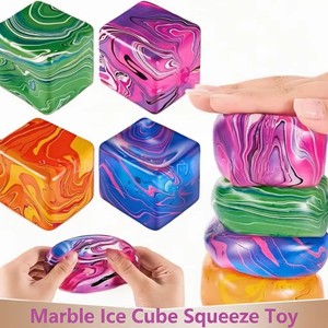 Jouet anti-stress en caoutchouc multicolore pour enfants, <span class=keywords><strong>cube</strong></span> à marbre tourbillonnant, super rebondissant, pour soulager le stress, de 5 à 7 ans - Product Image 2