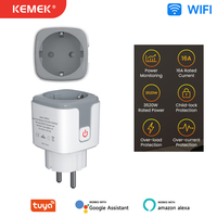 Enchufe Inteligente KEMEK 16A EU con Monitoreo de Energía para Tuya Smart Life, Alexa, Google Home, Enchufe WiFi