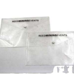 Promotional Giveaways Office Custom Waterproof Pvc clear Envelope Bag Cosmetic Bag Transparent <b>File</b> <b>Document</b> Bag with Button - Product Image 4