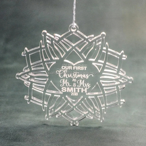 Laser cut <span class=keywords><strong>Acrylic</strong></span> giáng sinh trang trí <span class=keywords><strong>Acrylic</strong></span> Tên bông tuyết cá nhân <span class=keywords><strong>Acrylic</strong></span> bông tuyết giáng sinh trang trí - Product Image 4