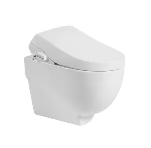 UBEST kaliteli son modern tasarım beyaz renk toptan duvar asılı seramik sıhhi tesisat gereçleri banyo wc akıllı tuvalet oturağı