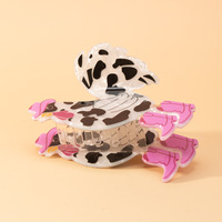 Pinces à cheveux requin de dessin animé en acrylique, adorables pinces à cheveux coq en forme de bottes, accessoires minimalistes pour cheveux pour femmes et filles