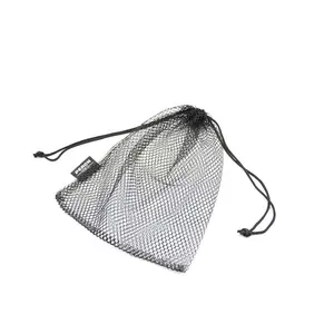 Transparente benutzer definierte kleine quadratische schwarze Polyester Nylon Seife Verpackung Kordel zug Mesh Netz Geschenk beutel Taschen