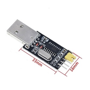 ดาวน์โหลดโมดูล USB เป็น TTL ที่อัพเกรด CH340G พร้อมแผ่นแปรงลวดขนาดเล็กสำหรับชุดโมดูลอิเล็กทรอนิกส์ของบอร์ดไมโครคอนโทรลเลอร์ STC - Product Image 2
