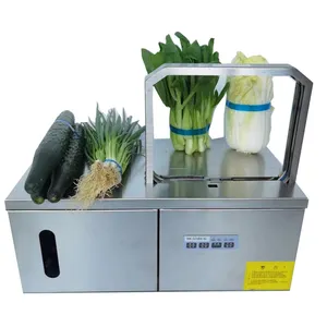 Impacchettatrice per salsicce di prosciutto per supermercato reggiatrice automatica per verdure con nastro OPP Area 22*18cm