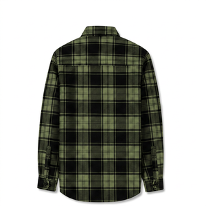 Camisa de Franela a Cuadros de Manga Larga para Hombre, de Alta Calidad, Corte Regular, Informal, de Algodón, con Botones - Product Image 2