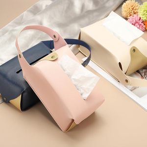 กล่องใส่กระดาษทิชชูหนัง PU แบบแขวน ดีไซน์สร้างสรรค์ ขายส่ง ราคาถูก - Product Image 4