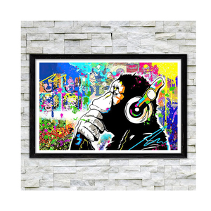 Khỉ vẽ tay các loại hình ảnh đầy màu sắc trang trí tường nghệ thuật Pop vải Khỉ sơn dầu động vật - Product Image 1