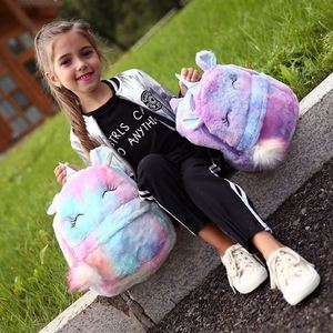 2020 Fashion Teen Girls Cute <b>Children</b> Kids Students Soft Plush Unicorn Bagpack School Bags <b>Backpack</b> for Girls - Product Image 3