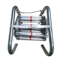 Échelle de sortie de secours Portable pliable et ignifuge EN131 en alliage d'aluminium à deux étages