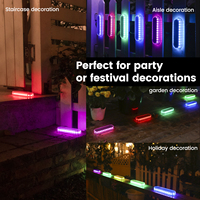 Lampe solaire LED en gros pour terrasse, RGB 7 couleurs, effet de respiration automatique, IP68, 800 mAh, fixation n'importe où, résistante aux chocs et aux vibrations