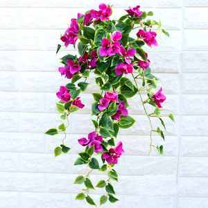 Di alta qualità di fiori appeso vaso di bush real touch wall hanging fiore artificiale <span class=keywords><strong>Bougainvillea</strong></span> - Product Image 1