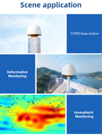 Antenne GPS à gain élevé avec anneau de suppression, multibande GNSS, gain de 482 dB, faible bruit de 1,8 dB, connecteur TNC-K, en matériau ABS pour positionnement et synchronisation de précision
