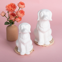 Urna de cerámica para mascotas con forma de perro 3D de 400ml y 700ml, cenizas de cremación, ataúd de cerámica para mascotas de calidad conmemorativa para perros