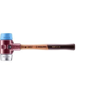 HALDER - 3019.040 Baguettes à face souple SIMPLEX-TPE-métal doux/mou avec boîtier en fonte et manche en bois de haute qualité - Product Image 1