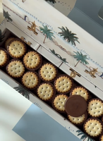 Boîte à dessert personnalisée de luxe à toucher doux, boîtes à bonbons pour enfants, boîtes à biscuits en carton rigide faites à la main, boîtes à bonbons du Ramadan