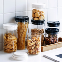Pot en verre transparent en gros pour la conservation des aliments domestiques en cuisine, hermétique, anti-fuite, écologique, compatible congélateur