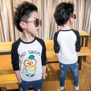 Importateurs de vêtements pour enfants en provenance d'usines chinoises, nouveaux t-shirts à manches longues pour garçons, design tendance - Product Image 1