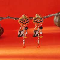 Nouvelles boucles d'oreilles pendantes Shiloh tendance, style européen et américain, pour Halloween, avec pendentif fantôme tête de citrouille créatif en alliage, cadeau pour femme