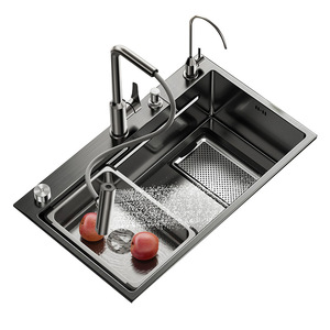 Fregadero de cocina para restaurante de acero inoxidable 304 con nanorecubrimiento y filtración especial reforzada 5.0, de gran tamaño y un solo compartimento. - Product Image 5