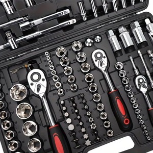 Glgw CRV 172 cái 1/2 số tự động sửa chữa 1/4 3/8 ''dài Hex ổ cắm Ratchet cờ lê Bộ công cụ sửa chữa cơ khí bánh răng - Product Image 4