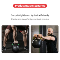 Équipement d'exercice de musculation multifonctionnel, design anti-roulement, compact, en fer, 8 KG, 20 KG, kettlebell hexagonal