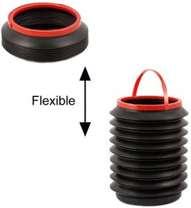 Poubelle télescopique portable pour voiture, bac de rangement pliable rond anti-fuite, mini seau d'eau rétractable pour la maison et l'extérieur - Product Image 3