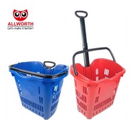 Abordabilité Durabilité Couleurs personnalisées Panier à roulettes en plastique avec logo