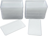 Lot de 100 plateaux intérieurs en plastique transparent 16*9*1cm (6.3" X 3.5") pour emballage sous blister, sacs souples pour matériel de pêche, leurres souples, câbles USB, petits articles